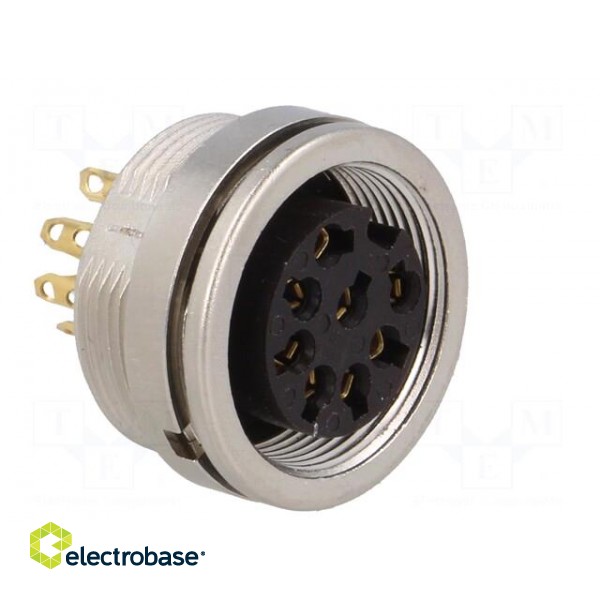 Connector: M16 | socket | female | soldering | PIN: 8 | 5A | 60V | IP68 paveikslėlis 8