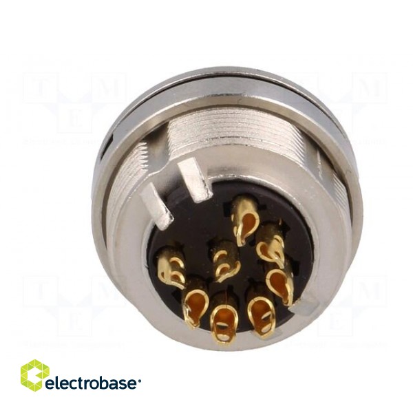 Connector: M16 | socket | female | soldering | PIN: 8 | 5A | 60V | IP68 image 5