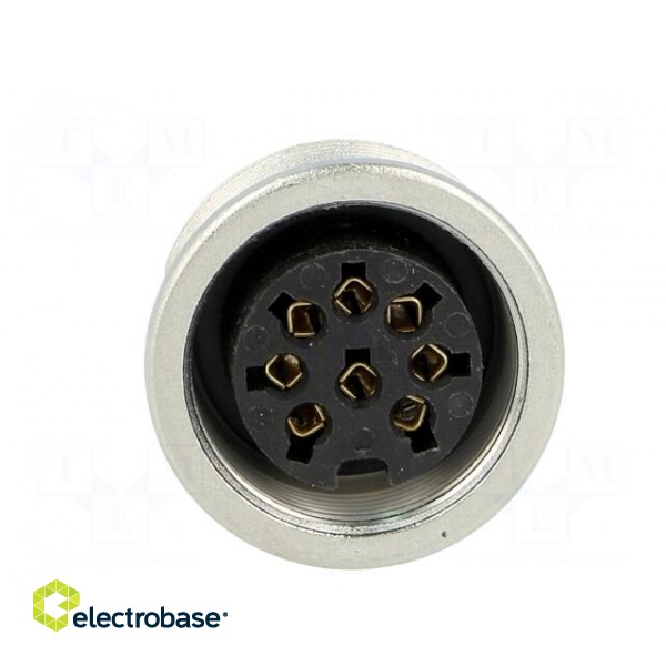 Connector: M16 | socket | female | soldering | PIN: 8 | 5A | 60V | IP68 image 9