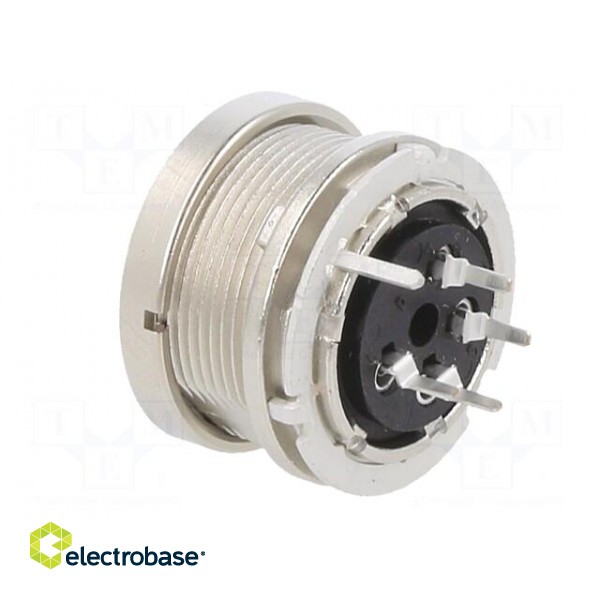 Connector: M16 | socket | female | THT | PIN: 4 | 6A | 150V | straight | IP40 фото 4