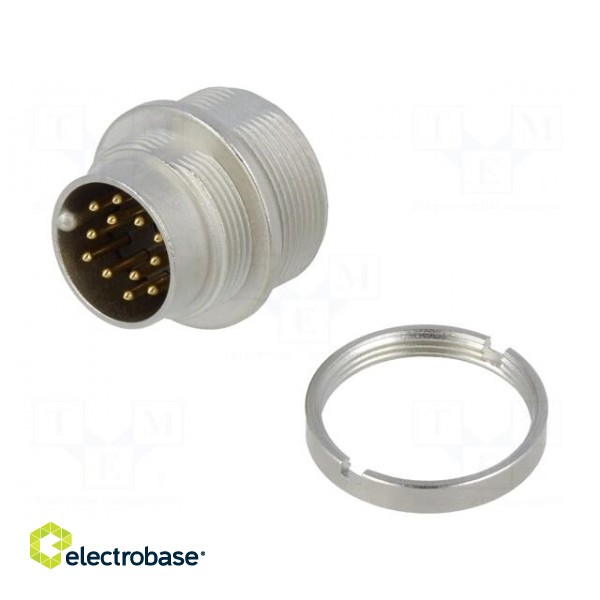Connector: M16 | socket | male | soldering | PIN: 12 | 3A | 60V | IP68 фото 1