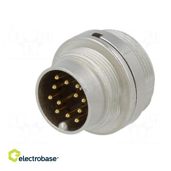 Connector: M16 | socket | male | soldering | PIN: 12 | 3A | 60V | IP68 paveikslėlis 2