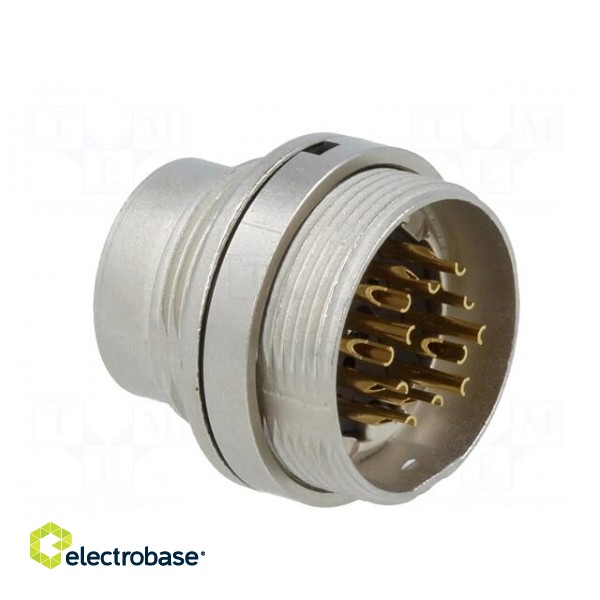 Connector: M16 | socket | male | soldering | PIN: 12 | 3A | 60V | IP68 paveikslėlis 4