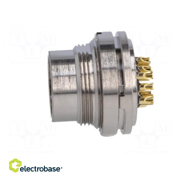 Connector: M16 | socket | male | soldering | PIN: 12 | 3A | 60V | straight image 3