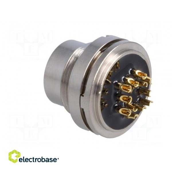 Connector: M16 | socket | male | soldering | PIN: 12 | 3A | 60V | straight image 4