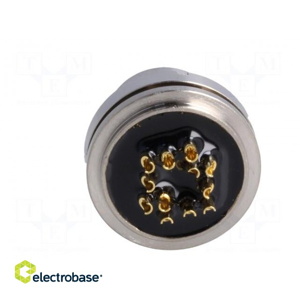 Connector: M16 | socket | male | soldering | PIN: 12 | 3A | 60V | straight image 5