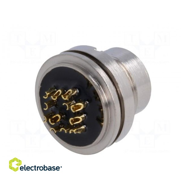 Connector: M16 | socket | male | soldering | PIN: 12 | 3A | 60V | straight image 6