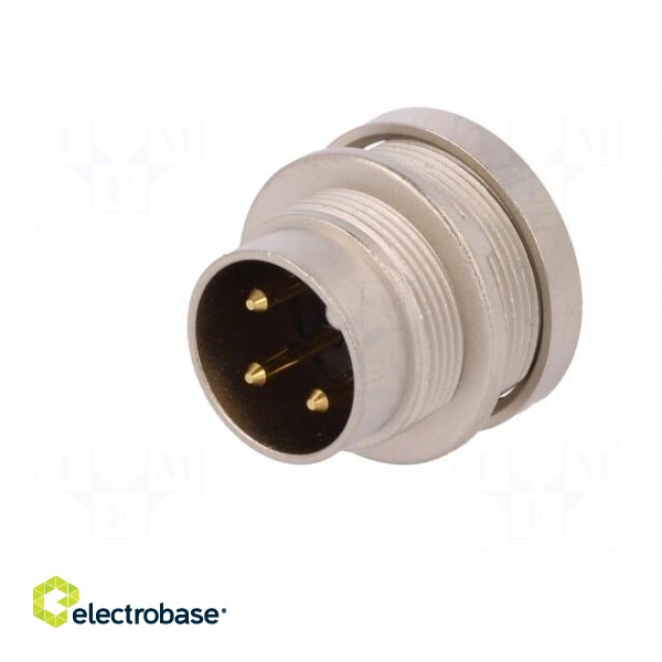 Connector: M16 | socket | male | soldering | PIN: 3 | 5A | 250V | IP40 фото 2