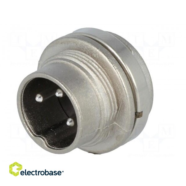 Connector: M16 | socket | male | soldering | PIN: 3 | 5A | 300V | IP40 paveikslėlis 2