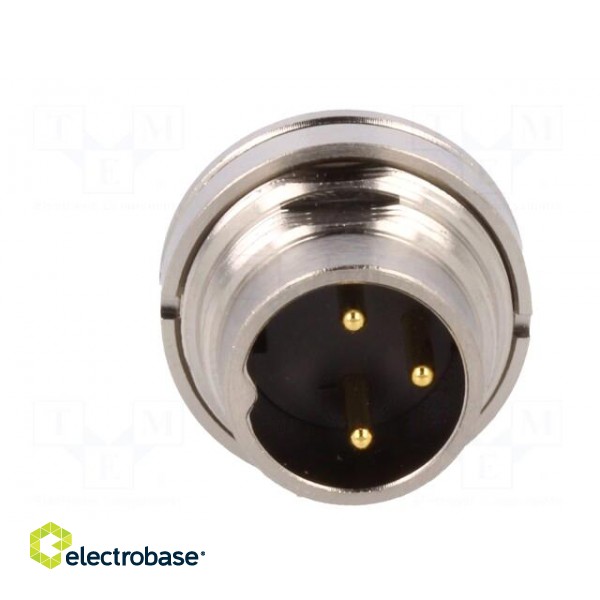 Connector: M16 | socket | male | soldering | PIN: 3 | 7A | 250V | straight paveikslėlis 9