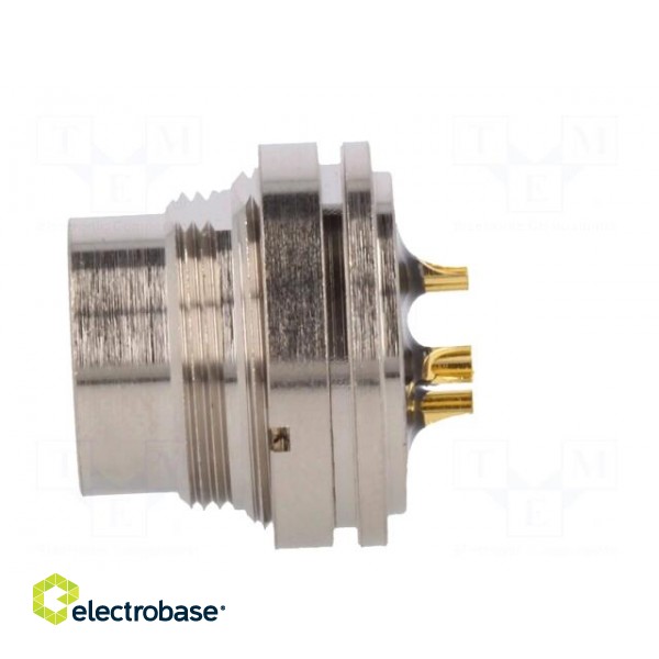 Connector: M16 | socket | male | soldering | PIN: 3 | 7A | 250V | straight paveikslėlis 3