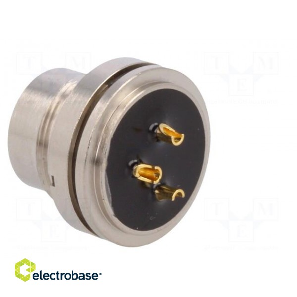 Connector: M16 | socket | male | soldering | PIN: 3 | 7A | 250V | straight image 4