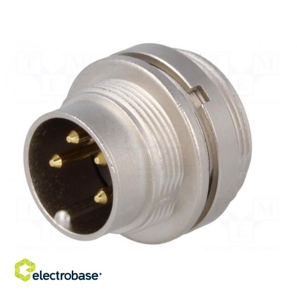 Connector: M16 | socket | male | soldering | PIN: 4 | 5A | 250V | IP40 paveikslėlis 2