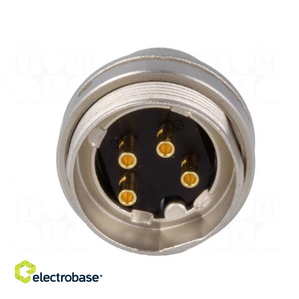 Connector: M16 | socket | male | soldering | PIN: 4 | 5A | 250V | IP40 paveikslėlis 5