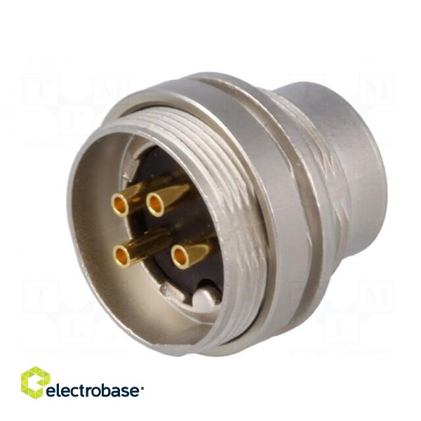 Connector: M16 | socket | male | soldering | PIN: 4 | 5A | 250V | IP40 image 6