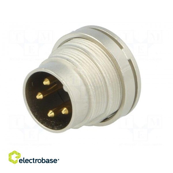 Connector: M16 | socket | male | soldering | PIN: 4 | 5A | 250V | IP40 image 2