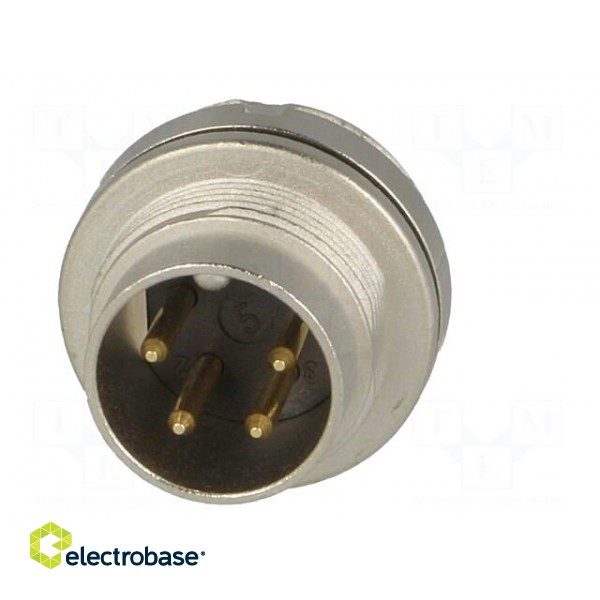 Connector: M16 | socket | male | soldering | PIN: 4 | 5A | 250V | IP68 фото 5