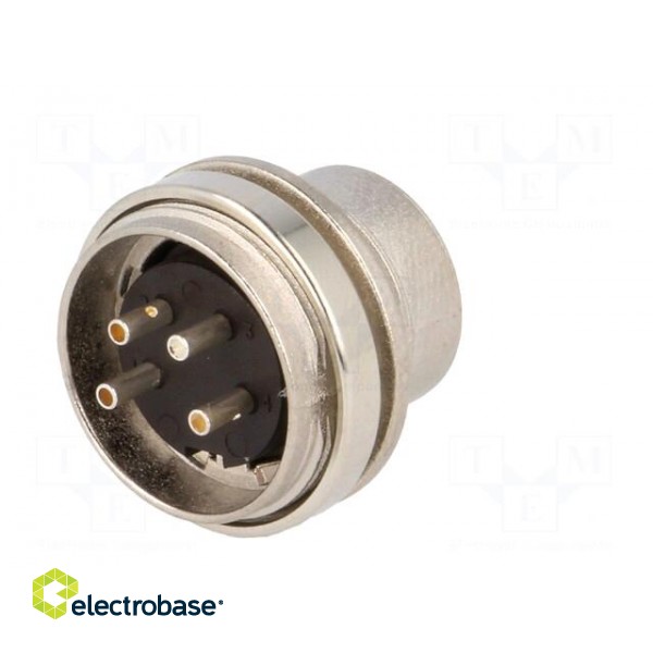 Connector: M16 | socket | male | soldering | PIN: 4 | 5A | 300V | IP40 image 6