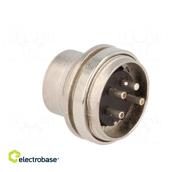 Connector: M16 | socket | male | soldering | PIN: 4 | 5A | 300V | IP40 image 4