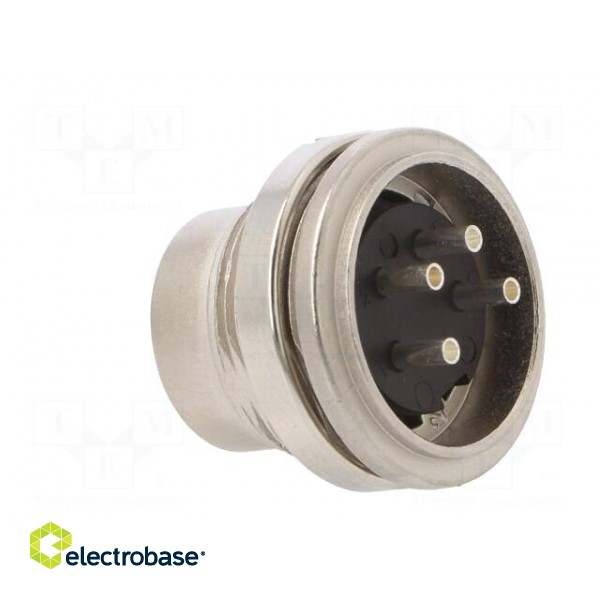 Connector: M16 | socket | male | soldering | PIN: 4 | 5A | 300V | IP40 фото 4