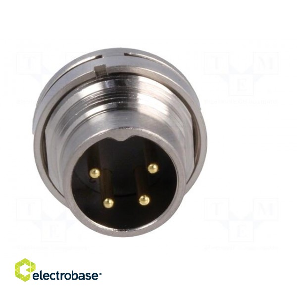 Connector: M16 | socket | male | soldering | PIN: 4 | 7A | 250V | straight paveikslėlis 9