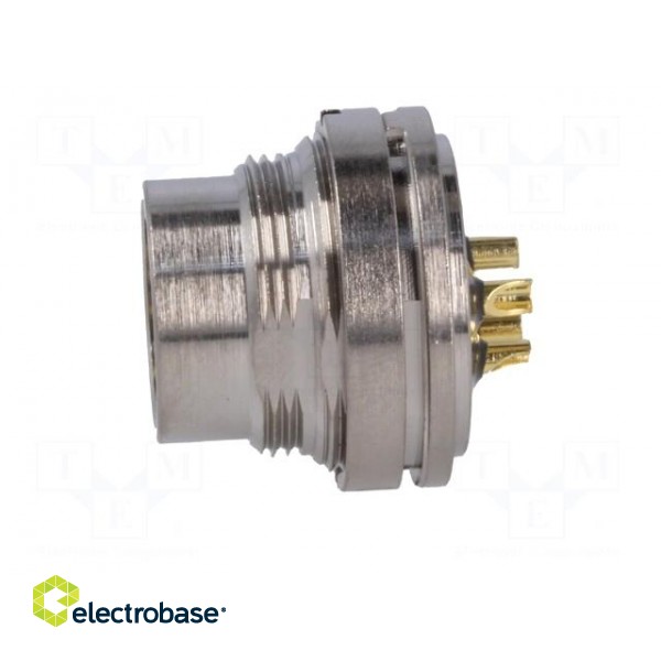 Connector: M16 | socket | male | soldering | PIN: 4 | 7A | 250V | straight paveikslėlis 3