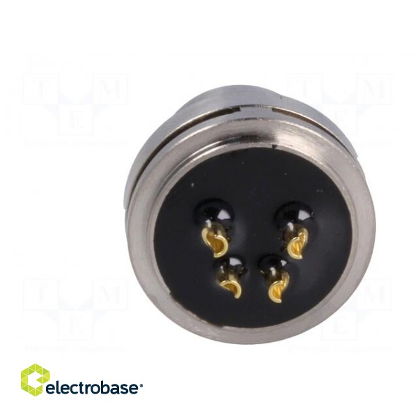Connector: M16 | socket | male | soldering | PIN: 4 | 7A | 250V | straight фото 5