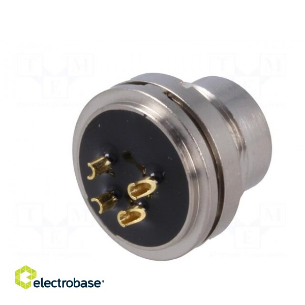 Connector: M16 | socket | male | soldering | PIN: 4 | 7A | 250V | straight фото 6