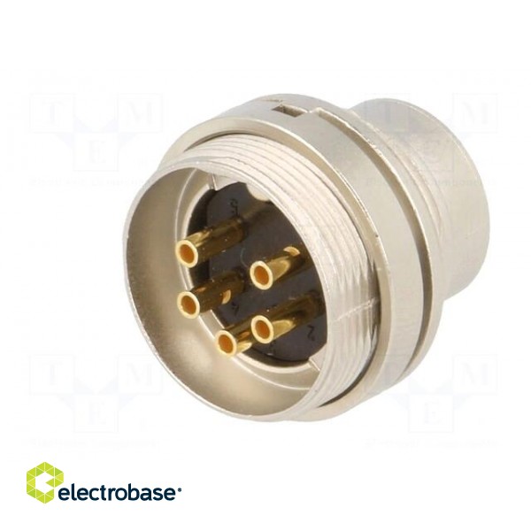 Connector: M16 | socket | male | soldering | PIN: 5 | 5A | 250V | IP40 image 6