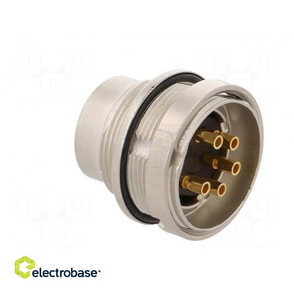 Connector: M16 | socket | male | soldering | PIN: 5 | 5A | 250V | IP68 paveikslėlis 4