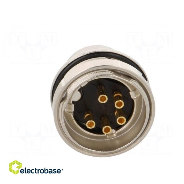 Connector: M16 | socket | male | soldering | PIN: 5 | 5A | 250V | IP68 paveikslėlis 5