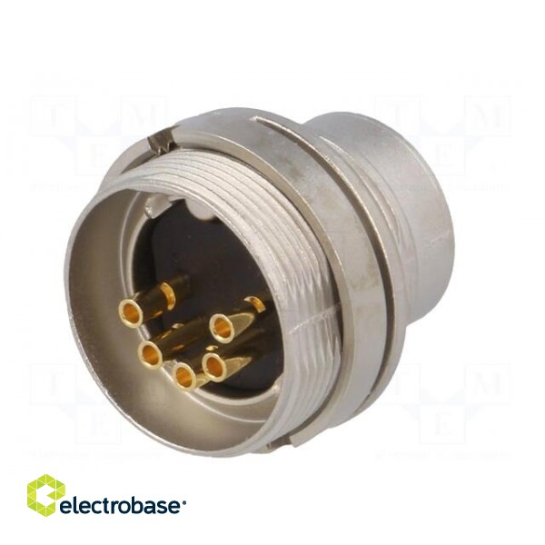 Connector: M16 | socket | male | soldering | PIN: 5 | 5A | 60V | IP40 paveikslėlis 6