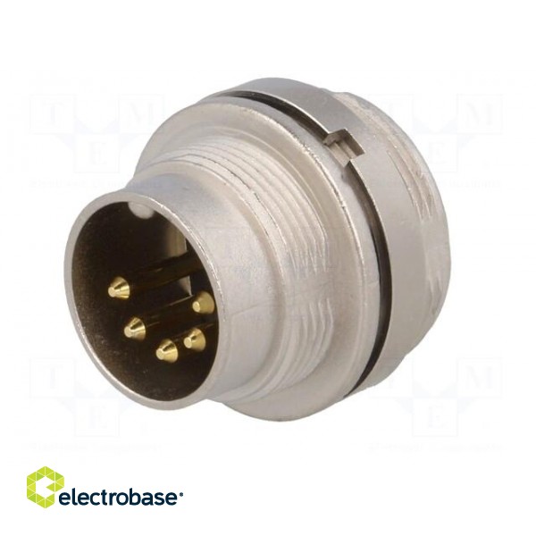 Connector: M16 | socket | male | soldering | PIN: 5 | 5A | 60V | IP68 image 2