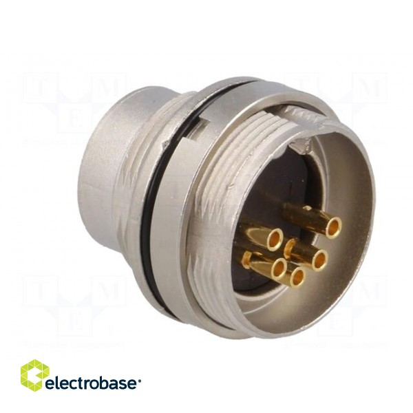 Connector: M16 | socket | male | soldering | PIN: 5 | 5A | 60V | IP68 image 4