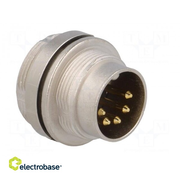 Connector: M16 | socket | male | soldering | PIN: 5 | 5A | 60V | IP68 image 8