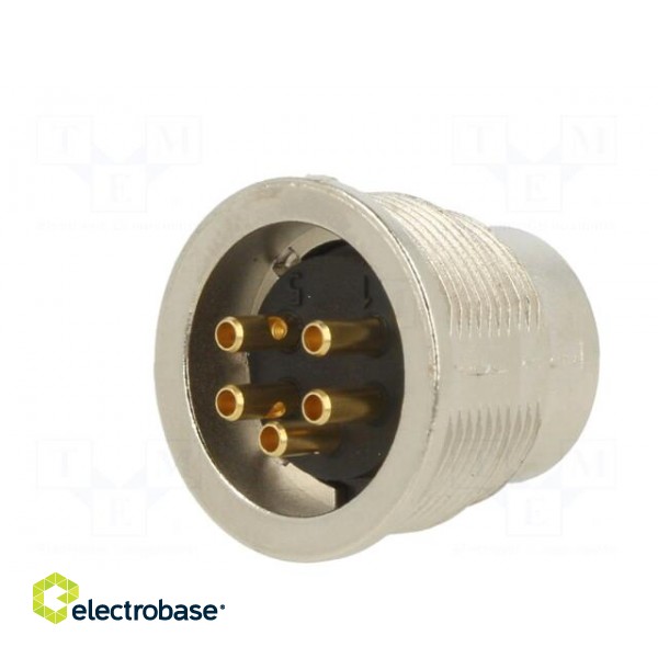 Connector: M16 | socket | male | soldering | PIN: 5 | 6A | 150V | straight image 6