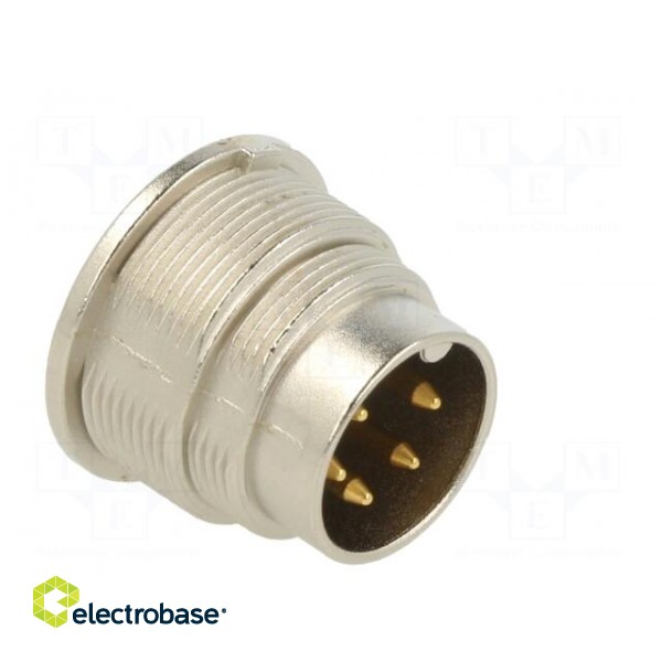 Connector: M16 | socket | male | soldering | PIN: 5 | 6A | 150V | straight image 8