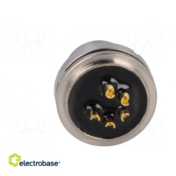 Connector: M16 | socket | male | soldering | PIN: 5 | 6A | 250V | straight фото 5