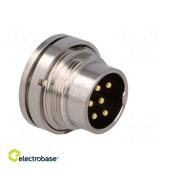 Connector: M16 | socket | male | soldering | PIN: 6 | 5A | 125V | straight фото 8