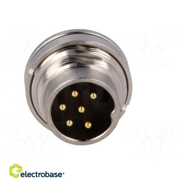 Connector: M16 | socket | male | soldering | PIN: 6 | 5A | 125V | straight image 9