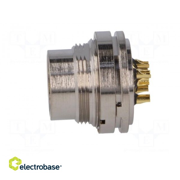 Connector: M16 | socket | male | soldering | PIN: 6 | 5A | 125V | straight фото 3