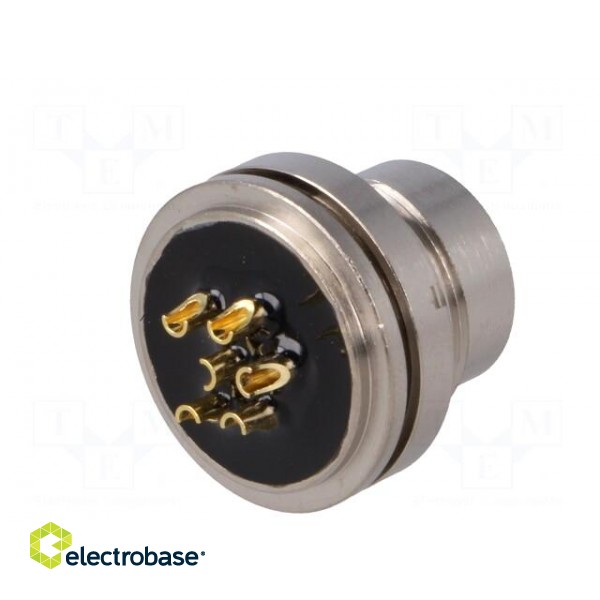 Connector: M16 | socket | male | soldering | PIN: 6 | 5A | 125V | straight image 6