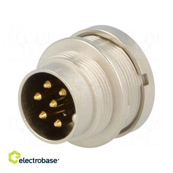Connector: M16 | socket | male | soldering | PIN: 6 | 5A | 250V | IP40 paveikslėlis 1