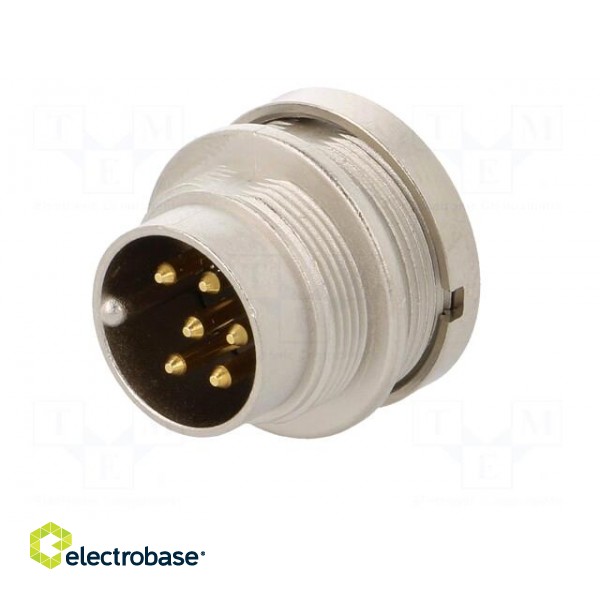 Connector: M16 | socket | male | soldering | PIN: 6 | 5A | 250V | IP68 paveikslėlis 2