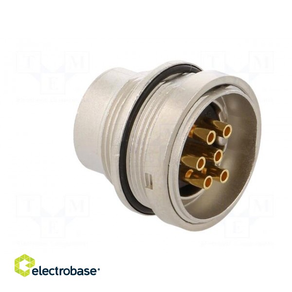 Connector: M16 | socket | male | soldering | PIN: 6 | 5A | 250V | IP68 фото 4