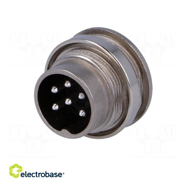 Connector: M16 | socket | male | soldering | PIN: 6 | 5A | 300V | IP40 image 2