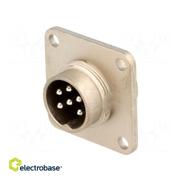 Connector: M16 | socket | male | soldering | PIN: 6 | 5A | 300V | IP65,IP67 image 1
