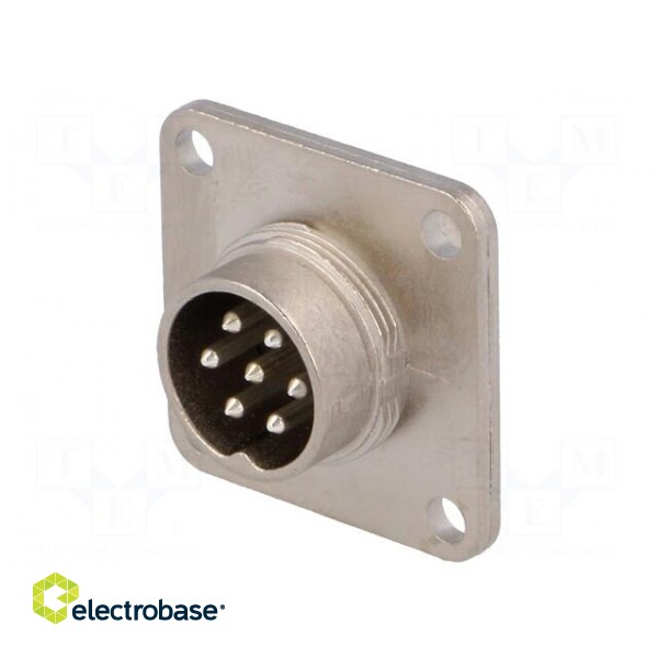 Connector: M16 | socket | male | soldering | PIN: 7 | 5A | 100V | IP65,IP67 image 1