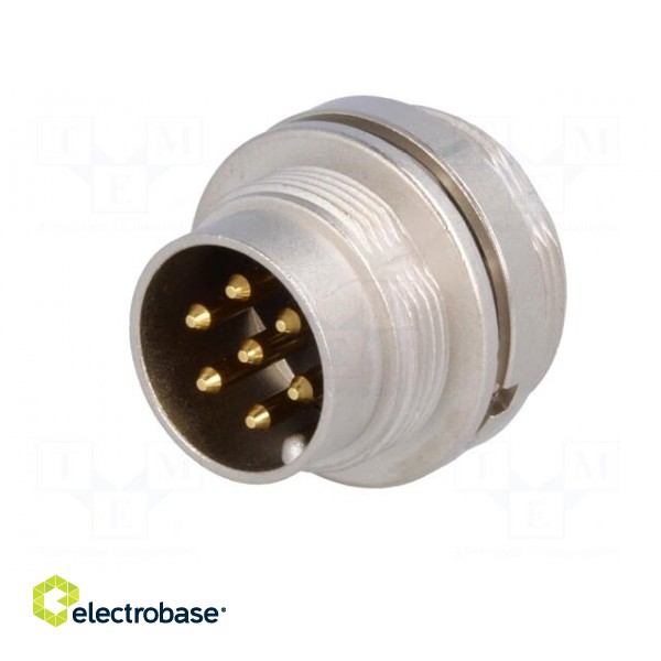 Connector: M16 | socket | male | soldering | PIN: 7 | 5A | 250V | IP40 image 2