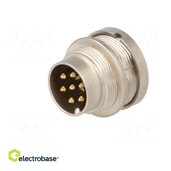 Connector: M16 | socket | male | soldering | PIN: 7 | 5A | 250V | IP68 image 2